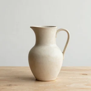 Sculptural Stoneware Water Pitcher